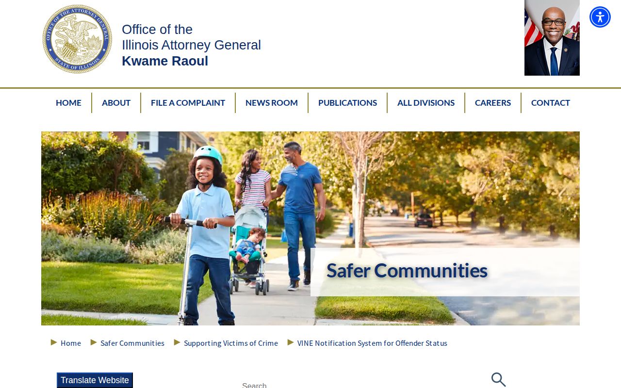 Illinois Attorney General VINE victim notification information for Henry County custody checks